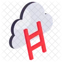 Cloud Ladder Cloud Success Cloud Path Icon