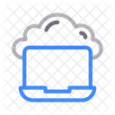 Laptop Cloud Database Icon