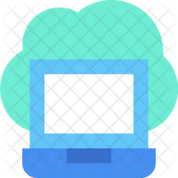 Cloud laptop  Icon