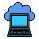 Cloud Computing Laptop Cloud 아이콘
