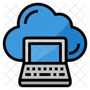 Cloud laptop storage  Icon