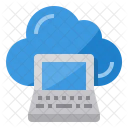 Cloud laptop storage  Icon