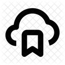 Cloud Lesezeichen Lesezeichen Cloud Online Datenspeicher Icon