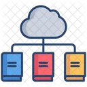 Cloud Library Digital Library Cloud Icon
