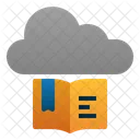 Cloud Library Book Digital Icon