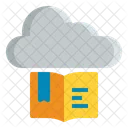 Cloud Library Book Digital Icon