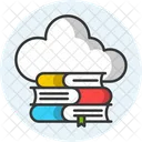 Cloud Library Cloud Book Digital Library Icône