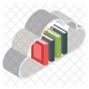 Cloud Books Cloud Library Cloud Education Icon