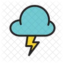 Cloud Forecast Lightning Icon