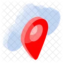 Cloud Location Navigation Icon