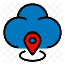 Pin Place Cloud Icon