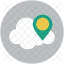 Cloud Online Gps Icon