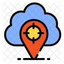 Cloud Location Location Map Icon