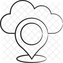 Cloud Location Gps Icon