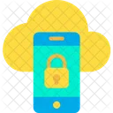 Cloud Phone Lock Cloud Hosting Protection Icon