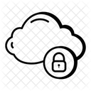 Secure Storage Cloud Locked Cloud Security Icon