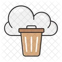 Loschen Papierkorb Cloud Symbol