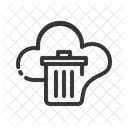 Papierkorb Mulleimer Wolke Symbol