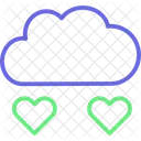 Cloud Love Cloud Heart Drops Icon