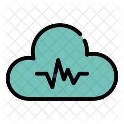 Cloud Machine Learning Icon - Download in Colored Outline Style