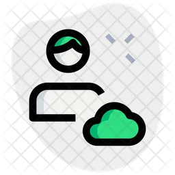 Cloud Man User  Icon