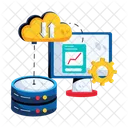 Cloud Management Cloud Database Cloud Service Icon