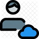 Cloud-Mann-Benutzer  Symbol