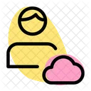 Cloud-Mann-Benutzer  Symbol