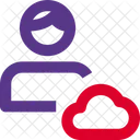 Cloud-Mann-Benutzer  Symbol