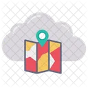 Cloud Map Cloud Location Map Icon