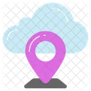 Cloud Map Gps Icon