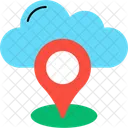 Cloud map marker  Icon