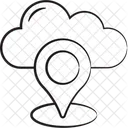 Cloud map marker  Icon