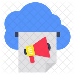 Cloud marketing  Icon