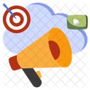 Cloud Marketing  Icon