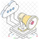 Cloud Marketing Advertising Cloud Service Icon