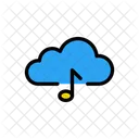 Cloud Media Audio Icon