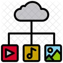 Cloud Media Cloud Multimedia Cloud Icon