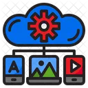 Cloud Media Management Management Cloud Icon