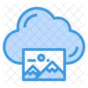 Cloud media storage  Icon