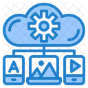 Cloud-Medienverwaltung  Symbol