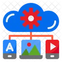 Cloud-Medienverwaltung  Symbol