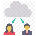 Cloud Meeting Cloud Connection Group Icon