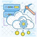 Cloud Mining Cloud Technology Bitcoin Mining Icon