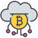 Cloud Cryptocurrency Mining Icon