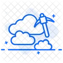 Cloud Mining Cloud Exploration Cloud Technology Icon