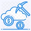 Cloud Mining Cloud Earning Cloud Exploration Icon