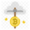 Mining Cloud Bitcoin Icon