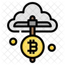 Mining Cloud Bitcoin Icon