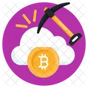 Bitcoin Mining Cryptocurrency Mining Cryptocoin Mining Icon